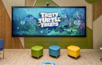 Entertainment space with eco-friendly toys and educational games for young children and toddlers available at Plaza Premium Lounge. Terminal C (MCO).