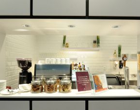 Beverage station at Plaza Premium Lounge. Terminal 1 (YYZ).
