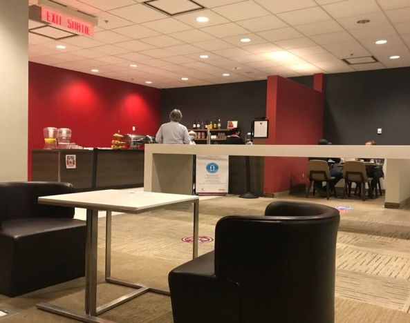 Ample seats available perfect for coworking at Plaza Premium Lounge - Terminal 1 (YYZ).