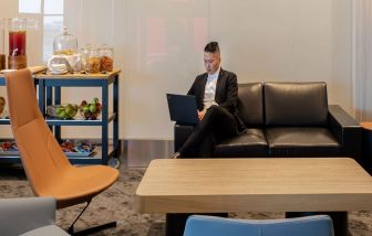 Ample seats available perfect for coworking at Plaza Premium Lounge - Terminal 1 (YYZ).