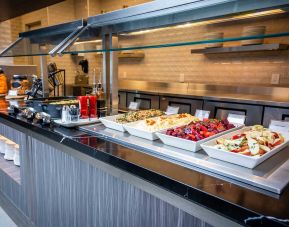 An array of food selection available at Plaza Premium Lounge - Terminal 1 (YYZ).