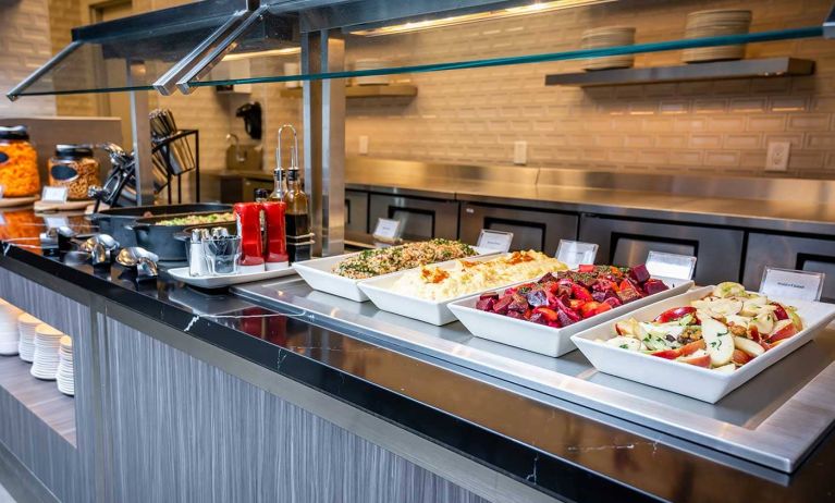 An array of food selection available at Plaza Premium Lounge - Terminal 1 (YYZ).