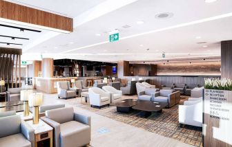 Ample seats with natural light perfect for coworking at Plaza Premium Lounge - Terminal 3 (YYZ).