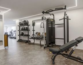 Fitness center at Hilton Garden Inn Padova City Centre.