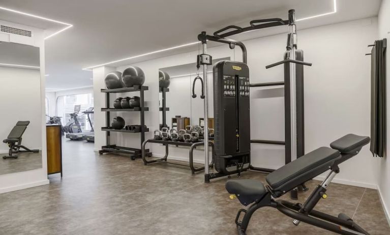 Fitness center at Hilton Garden Inn Padova City Centre.