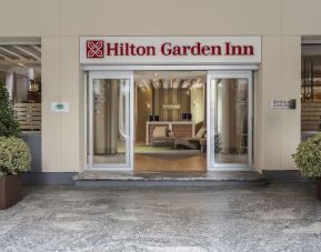 Hotel entrance at Hilton Garden Inn Padova City Centre.