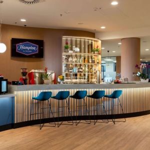 Hotel bar at Hampton By Hilton Budapest City Centre.