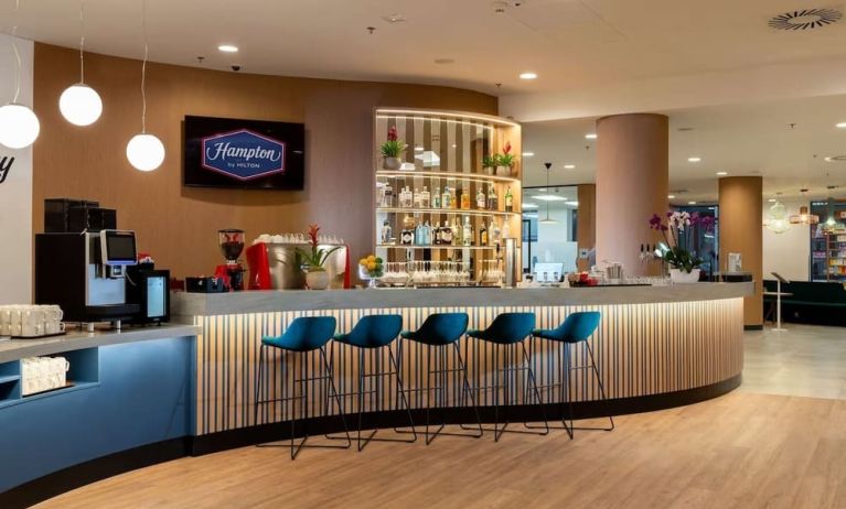 Hotel bar at Hampton By Hilton Budapest City Centre.