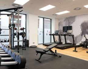 Fitness center at Hampton By Hilton Budapest City Centre.