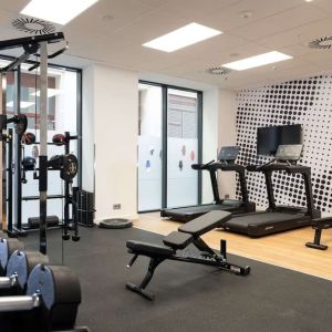 Fitness center at Hampton By Hilton Budapest City Centre.