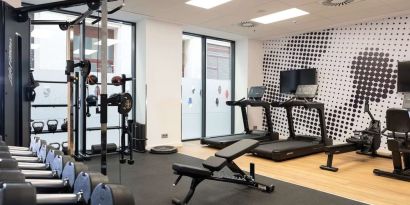 Fitness center at Hampton By Hilton Budapest City Centre.