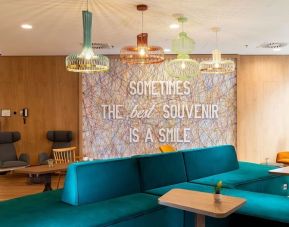 Coworking lounge at Hampton By Hilton Budapest City Centre.