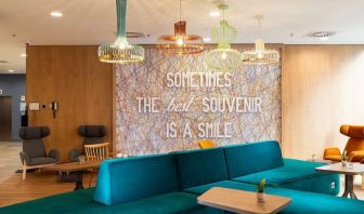 Coworking lounge at Hampton By Hilton Budapest City Centre.