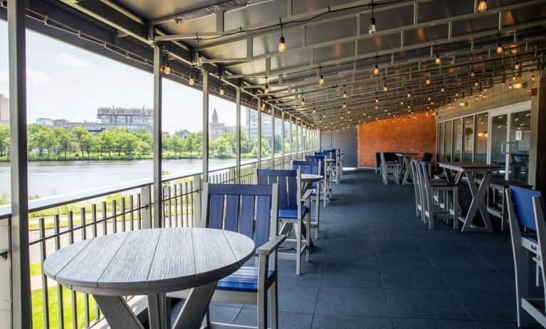 Terrace perfect for coworking at Hyatt Regency Boston/Cambridge.