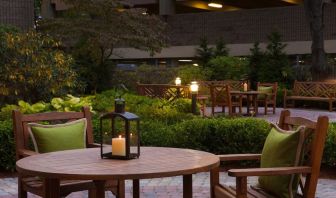 Courtyard perfect for coworking at Hyatt Regency Boston/Cambridge.