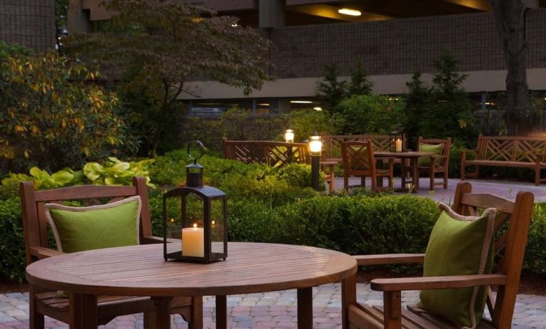 Courtyard perfect for coworking at Hyatt Regency Boston/Cambridge.