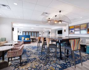 Bar and coworking space at Hampton Inn Chicago Orland Park.