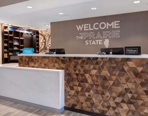 Reception desk at Hampton Inn Chicago Orland Park.