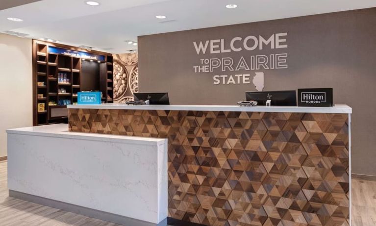 Reception desk at Hampton Inn Chicago Orland Park.