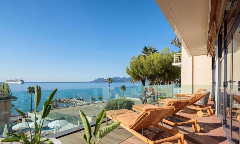 Day room with balcony views at Canopy By Hilton Cannes.