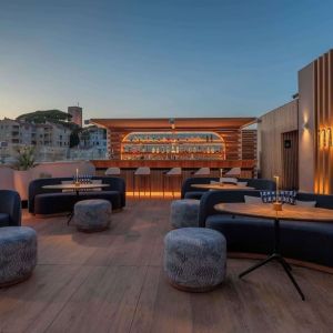 Rooftop terrace at Canopy By Hilton Cannes.