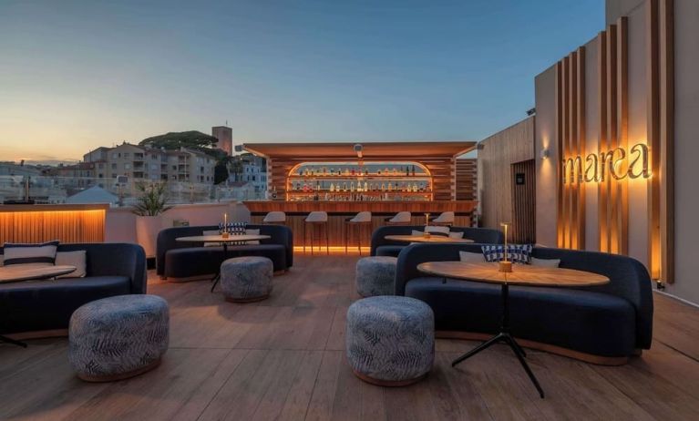 Rooftop terrace at Canopy By Hilton Cannes.