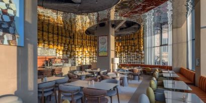 Dining room at Canopy By Hilton Cannes.