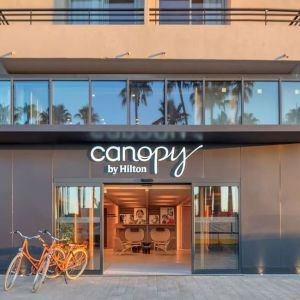 Hotel entrance at Canopy By Hilton Cannes.