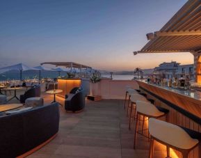 Rooftop seating at Canopy By Hilton Cannes.