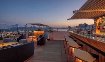 Rooftop seating at Canopy By Hilton Cannes.