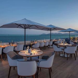 Rooftop dining at Canopy By Hilton Cannes.