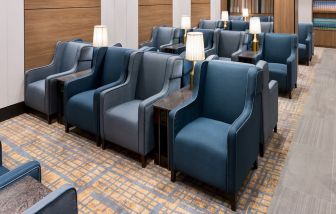 Ample seats perfect for coworking at Plaza Premium Lounge - Teminal 3 (YYZ).