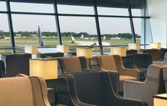 Ample seats with natural light perfect for coworking at Plaza Premium Lounge - Terminal 1 (SIN).