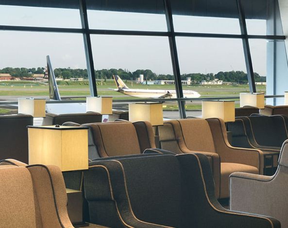 Ample seats with natural light perfect for coworking at Plaza Premium Lounge - Terminal 1 (SIN).