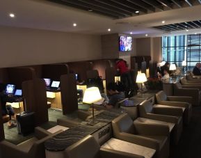 Ample seats available perfect for coworking at SATS Premier Lounge - Terminal 2 (SIN).
