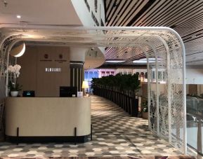 Front of the lounge area at BLOSSOM - SATS & Plaza Premium Lounge - Terminal 4 (SIN).