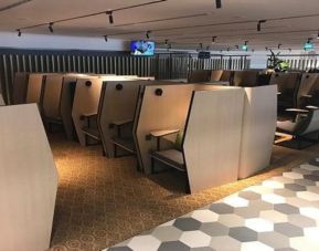 Ample seats perfect for coworking at BLOSSOM - SATS & Plaza Premium Lounge - Terminal 4 (SIN).