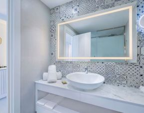 Guest bathroom at Hilton Skanes Monastir Beach Resort.