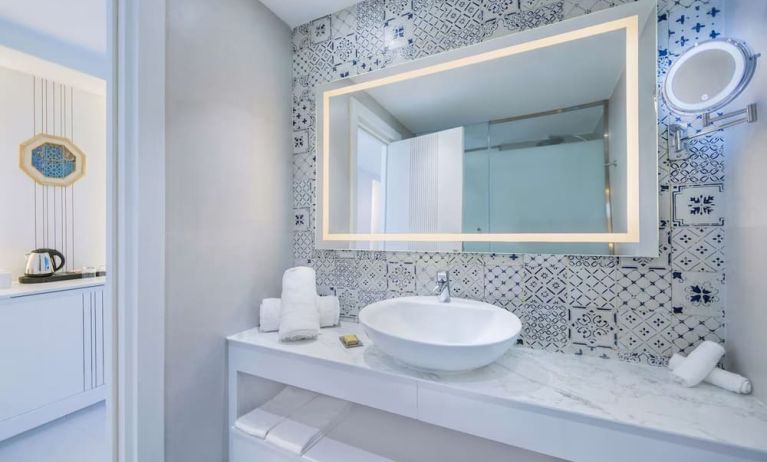 Guest bathroom at Hilton Skanes Monastir Beach Resort.