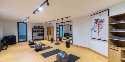 Fitness center at Hilton Skanes Monastir Beach Resort.