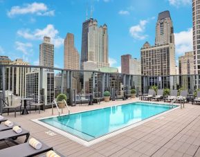 Rooftop pool at Viceroy Chicago.