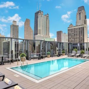 Rooftop pool at Viceroy Chicago.