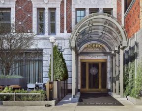 Hotel entrance at Viceroy Chicago.