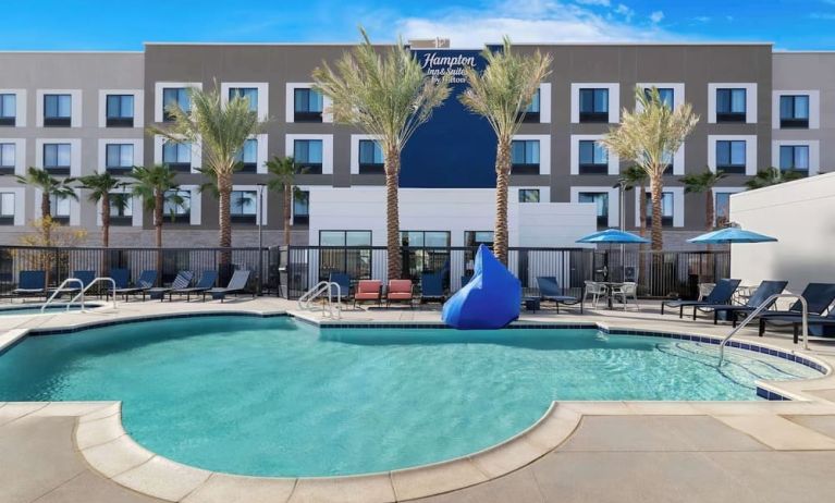 Outdoor pool at Hampton Inn & Suites Corona, CA.