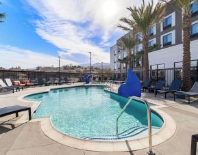 Outdoor pool area at Hampton Inn & Suites Corona, CA.