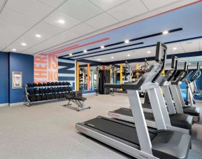 Fitness center at Hampton Inn & Suites Corona, CA.