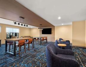 Hotel bar area at Hampton Inn & Suites Corona, CA.