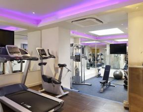 Fully equipped fitness center at Blakemore Hyde Park Hotel.