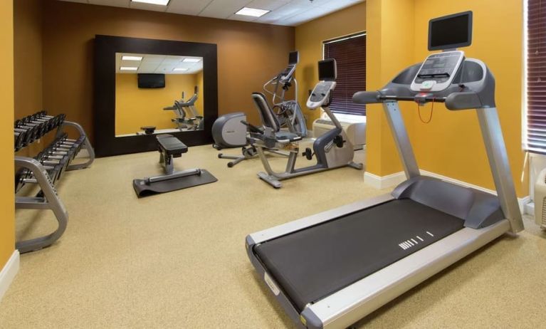 Fitness center at Hilton Garden Inn Macon / Mercer University.
