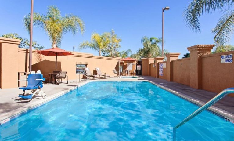 Refreshing outdoor pool at Holiday Inn Express & Suites Corona.